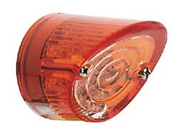 LED-Mini-Rücklicht NOSE, rund, E-geprüft, Glas rot/transparent