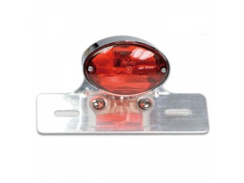 Rücklicht-Cat-Eye-Mini, verchromt, mit Halter