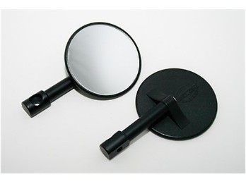 Minispiegel f.Lenkerende, rund, schwarz, Paar