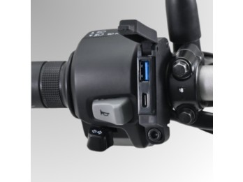 Motorrad USB Steckdose für Lenkermontage USB-A und USB-C