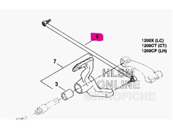 Bremsstange schwarz Harley Davidson XL 1200 C