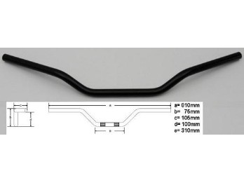 HD Superbike-Lenker schwarz