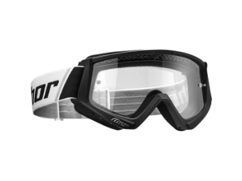 Motocrossbrille Combat schwarz/weiss