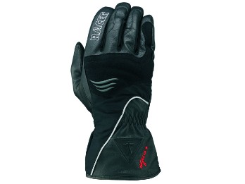 Motorradhandschuh NAUTUS wasserdicht schwarz Leder Textil atmungsaktiv