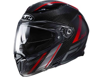 Helm F70 Carbon ESTON schwarz rot