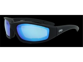 Brille Kickback GT Motorradbrille blau verspiegelt