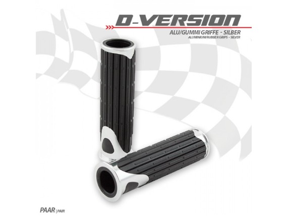 253090AS, Alu/Gummi-Griffe, D-Version, silber