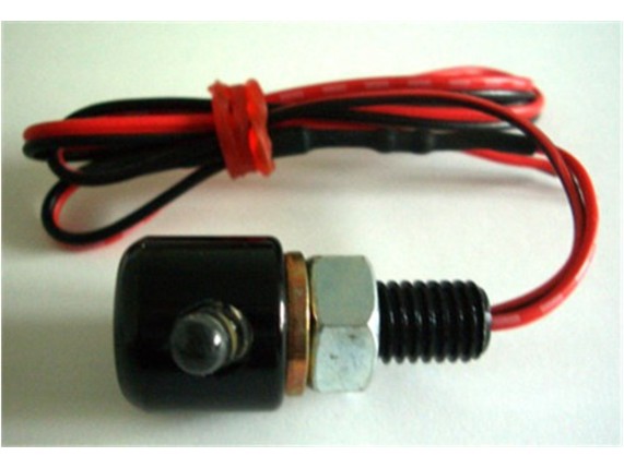 256-017, Leuchtschraube LED, Alu, schwarz, K