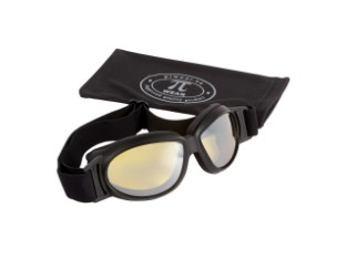 Motorrad Brille gelb verspiegelt Black Hills YTM bruch- und kratzfeste Gläser mit Antifog