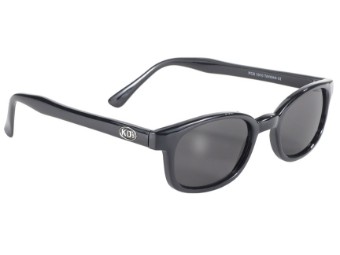 Original X-KDs 1010 Biker Chopper Sonnenbrille in glänzend schwarz mit getönten Gläsern