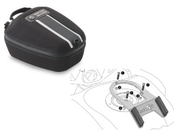 Street Daypack 2.0 Motorrad Tankrucksack Set für Moto Guzzi V 85 TT