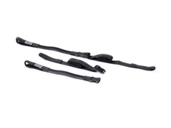 ROK straps. 2 verstellbare Spanngurte. Schwarz. 500-1500 mm