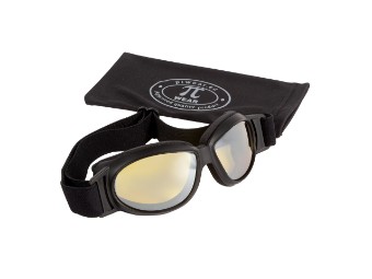 Motorrad Brille gelb verspiegelt Black Hills YTM bruch- und kratzfeste Gläser mit Antifog