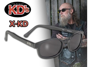 Original X-KDs 11120 Biker Chopper Sonnenbrille in matt schwarz und dunkel getönten Gläsern