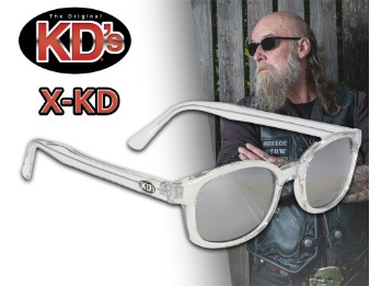 Original X-KDs Chill Biker Chopper Sonnenbrille silber verspiegelte Gläser 