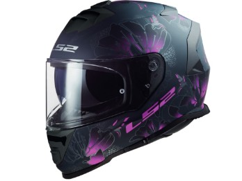 Motorrad Integralhelm FF800 Storm mit Sonnenblende Burst Matt schwarz/pink