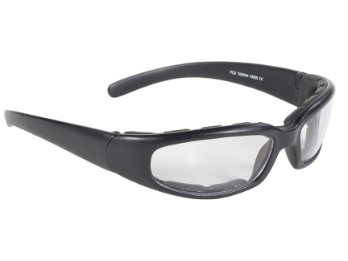 Gepolsterte Biker Sonnenbrille Rally klare Gläser UV400 