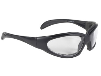 Sportliche Motorrad Biker Sonnenbrille CHOPPER klare Gläser UV400 gepolstert