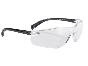 Sonnenbrille im Stil der 90er in weiß mit rahmenlosen, transparenten Gläser