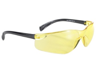 Biker Motorrad Brille Spoiler Rahmenlos gelb getönte Gläser Nachtfahrbrille