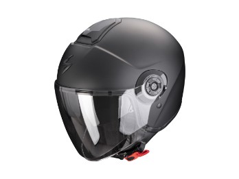 Scorpion Exo-City II Solid Jethelm - Moderner und Schützender Helm mit Klapp-Sonnenvisier und waschbarem Futter