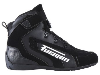 Motorradstiefel V4 Easy D30 Sneaker wasserdicht schwarz/weiß