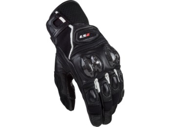 Sportlicher Herren Motorrad Kurzhandschuh Spark 2 Leder mit Touchscreen-Finger