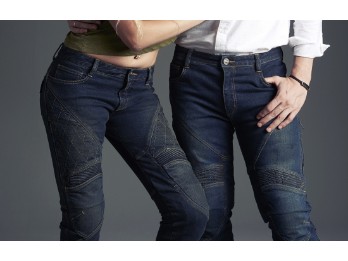 Stylische Slim Fit Motorrad Jeans für Herren mit Knie und Hüftprotektoren 