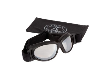 Motorrad Brille Verspiegelt silber Black Hills CLM bruch- und kratzfeste Gläser mit Antifog