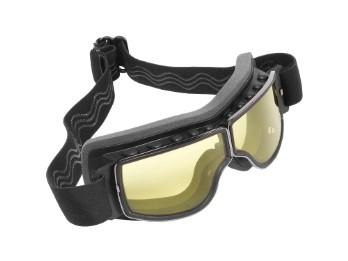 Biker Motorradbrille Nevada gelb getönte Gläser geeignet für Brillenträger