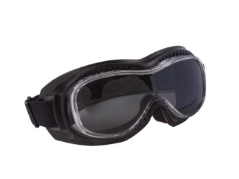 Biker Motorradbrille mit dunkel getönten Gläsern für Brillenträger geeignet
