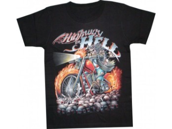 Loose Fit Highway to Hell Biker Motorcycle T-Shirt 