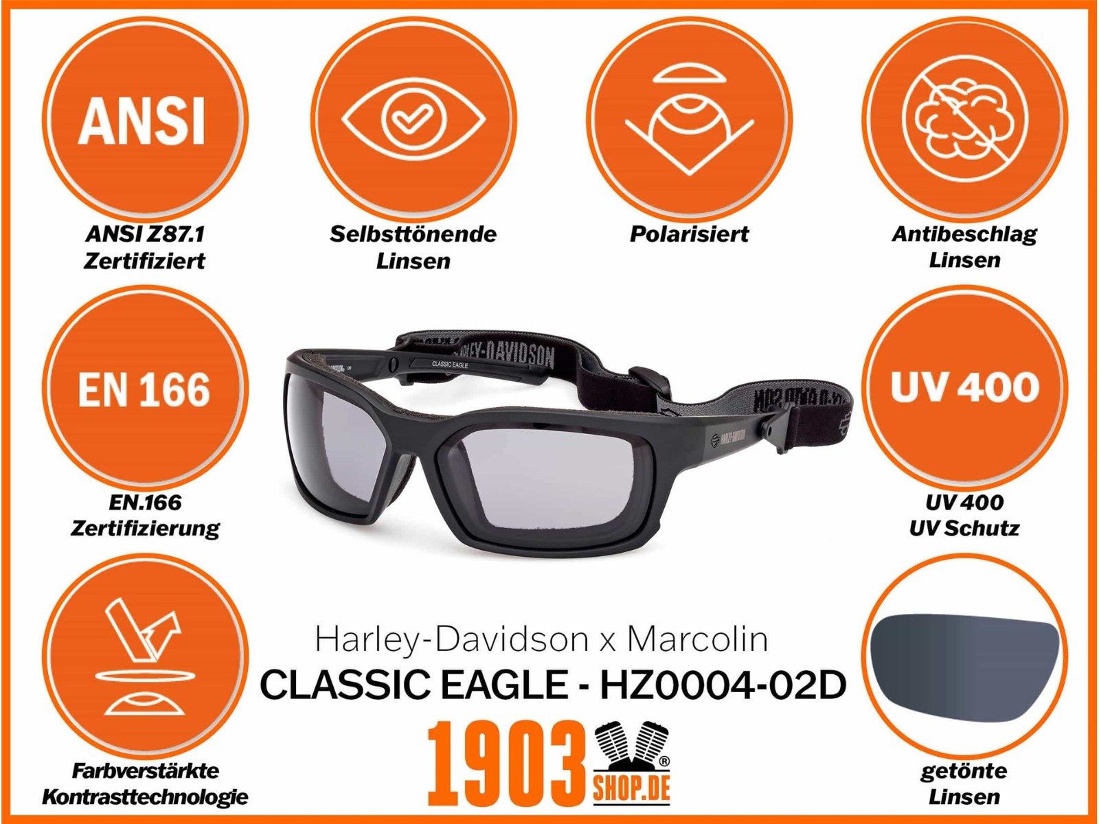 Motorradbrille Classic Eagle - Marcolin - HZ0004-02D