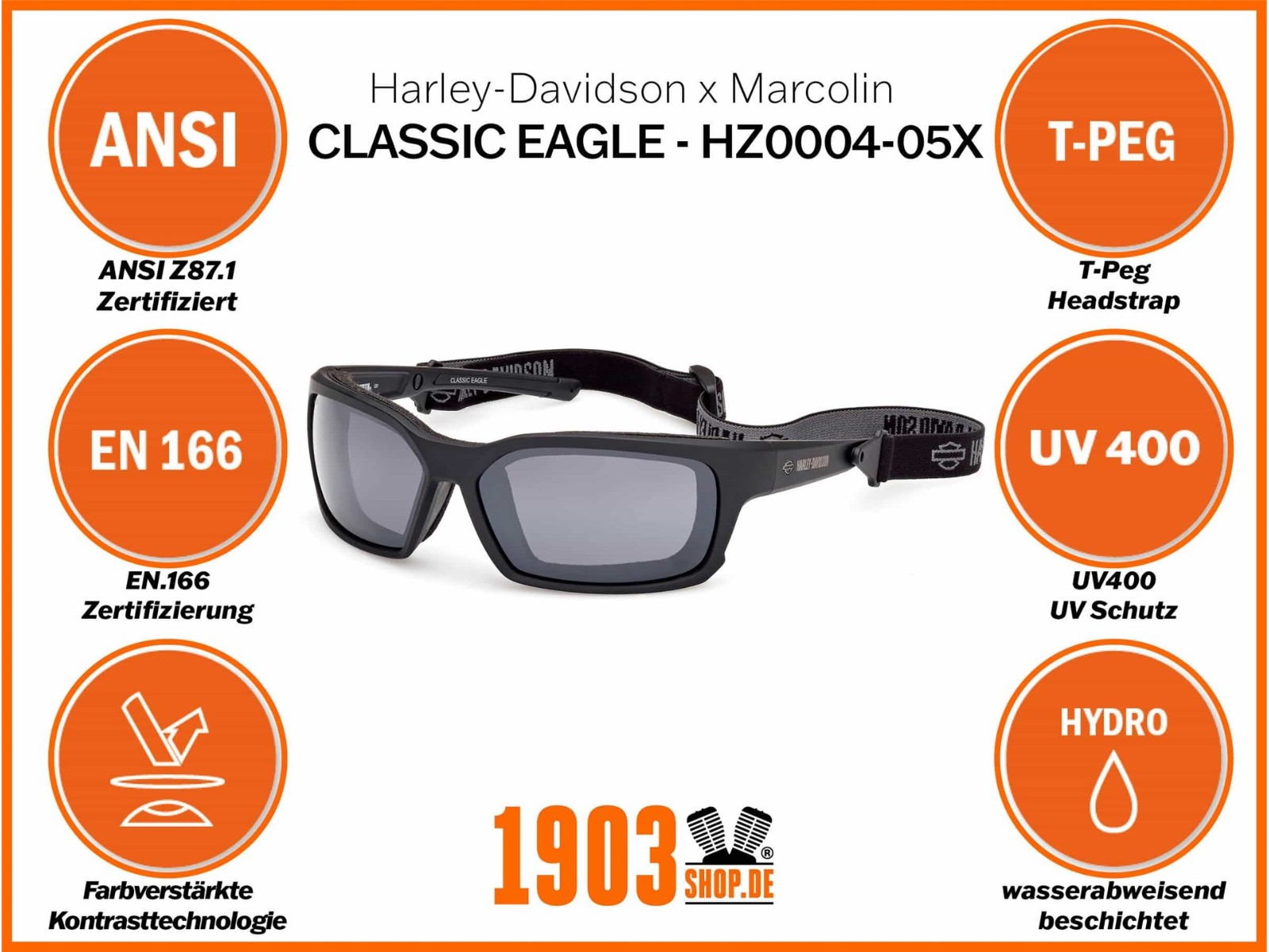 Motorradbrille Classic Eagle - Marcolin - HZ0004-05X