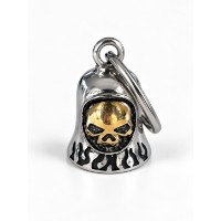 Glocke - Skull Flames Gold