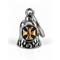 Glocke - Cross Flames Gold