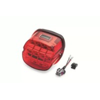 Harley Davidson Layback LED-Heckleuchte - International - Rotes Glas mit Nummernschildleuchte