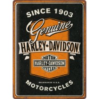 Blechschild H-D Genuine MC Ribbon