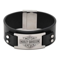Armband B&S Plate Thick Leather