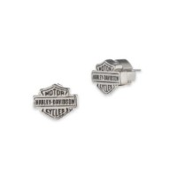 Modeschmuck Ohrstecker H-D Bar & Shield 