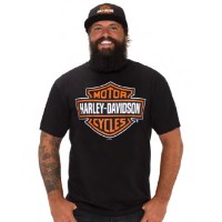 T-Shirt B&S Orange on Black