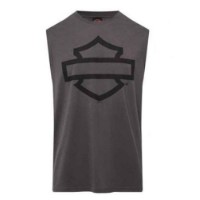 T-SHIRT OPEN B&S MUSCLE Grau