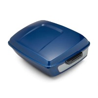 Farblich abgestimmtes Chopped Tour-Pak Top Case – Bright Billiard Blue/Billiard Gray
