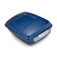 Farblich abgestimmtes Chopped Tour-Pak Top Case – Bright Billiard Blue/Billiard Gray