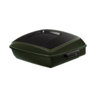Chopped Tour-Pak Koffer – Olive Steel Metallic/Vivid Black