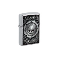 BRUSHED CHROME SKULL