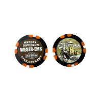 POKER CHIP CUSTOM BLACK/ORANGE
