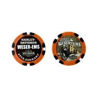 POKER CHIP CUSTOM ORANGE/BLACK