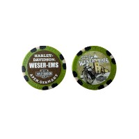 POKER CHIP CUSTOM BLACK/OLIVE/TAN