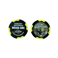 POKER CHIP CUSTOM BLACL/YELLOW